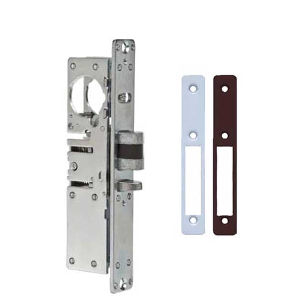 Ilco: DEADLATCH, 1 1/8" BACKSET, RH FLAT CLEAR/DARK BRONZE FP
